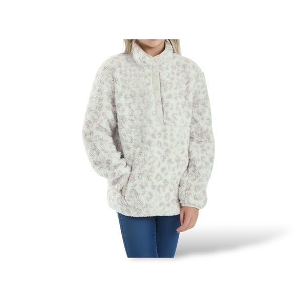 Cuddly Sherpa 1/4 Snap Fleece Pullover – Ultra Soft & Cozy | Size 14/16 - Picture 1 of 5
